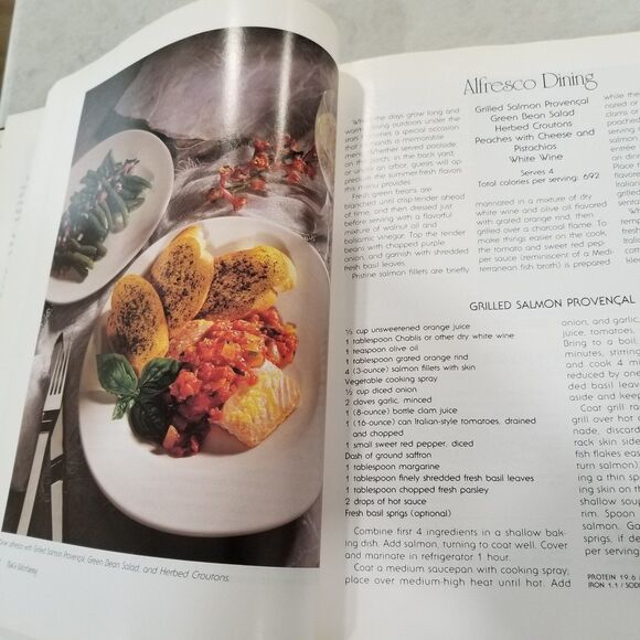 Vintage Cooking Light hardcover book cookbook first Printing 1989 - Picture 11 of 11